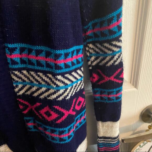 Say What Open Front Chunky Knit Cardigan Sweater Women's Approx Size Medium - Picture 5 of 6